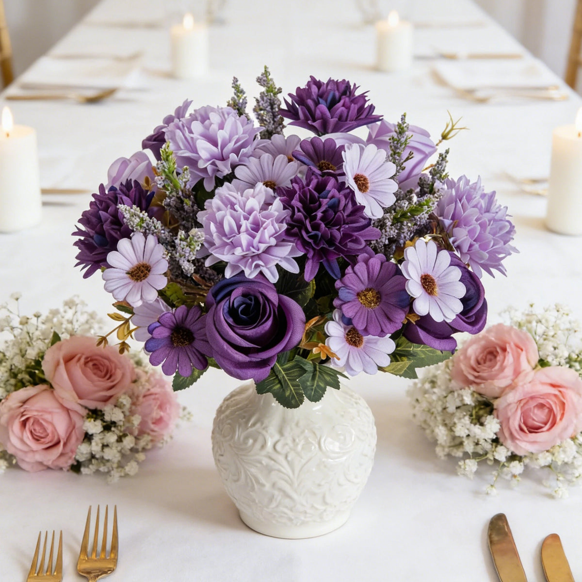 Real Touch Silk Roses – Artificial Flowers for Weddings & Décor Artificial Flower Bouquet Babs