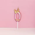 Pink Number Cake Topper Candles 0–9 | Girls Birthday Party Birthday Cake Candles Babs 0