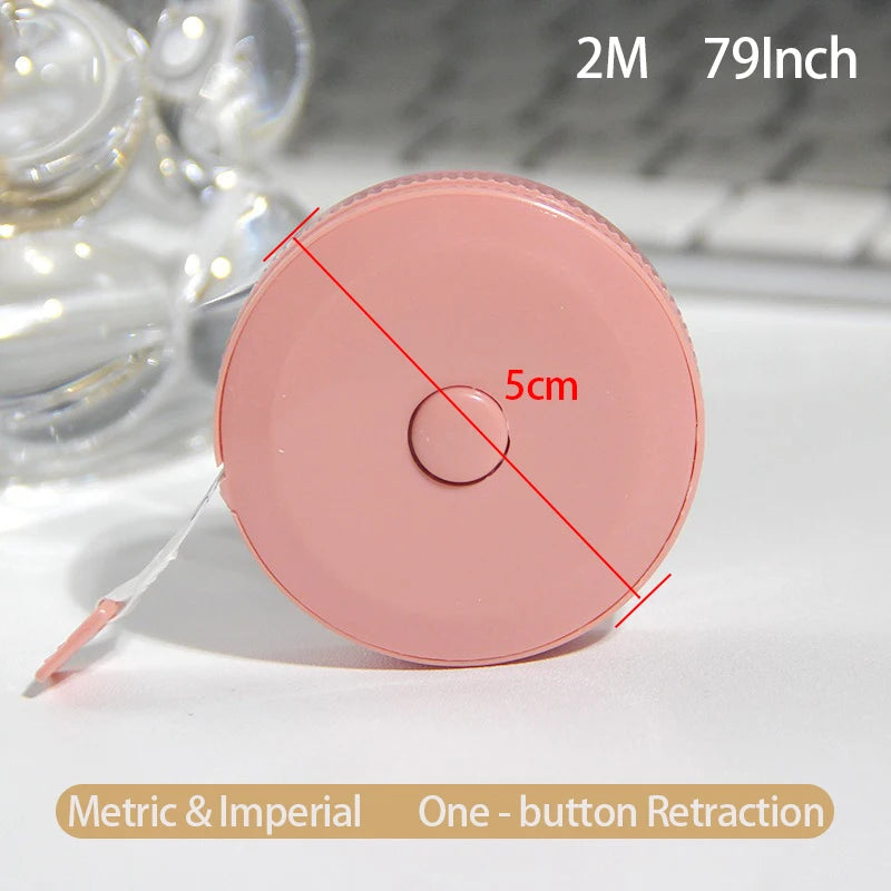 Mini Retractable Measuring Tape – Metric & Imperial, 1.5M Retractable Tape Measure Babs 2M 79Inch Pink