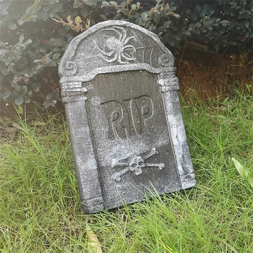 4-Pack Realistic Halloween Tombstone Decorations for Yard Halloween Yard Decor Babs