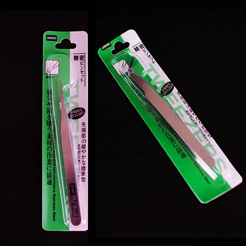 Stainless Steel Flat Head Tweezers – Nail Art & Brow Shaping Nail Art Tweezers Babs