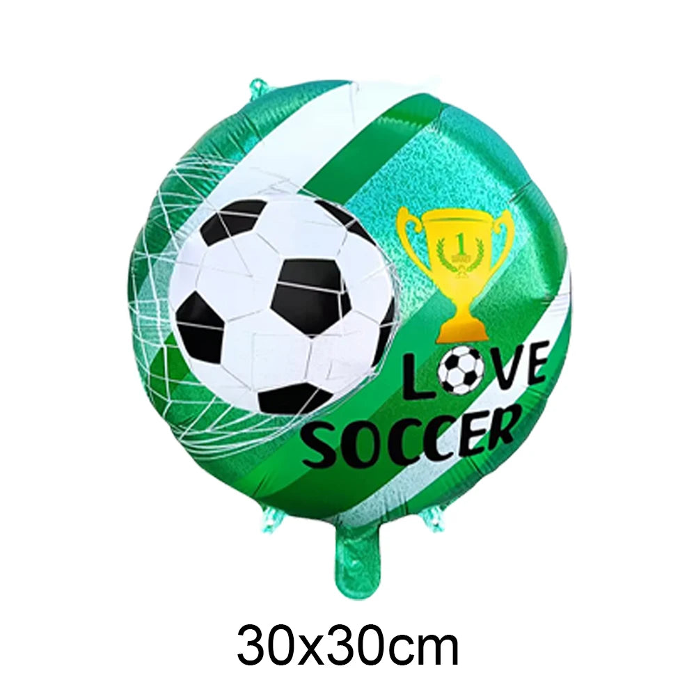 Soccer Foil Balloons 18" | Football Party Décor 5 or 10 Pack Party Foil Balloons Babs A-4 As show 5pcs