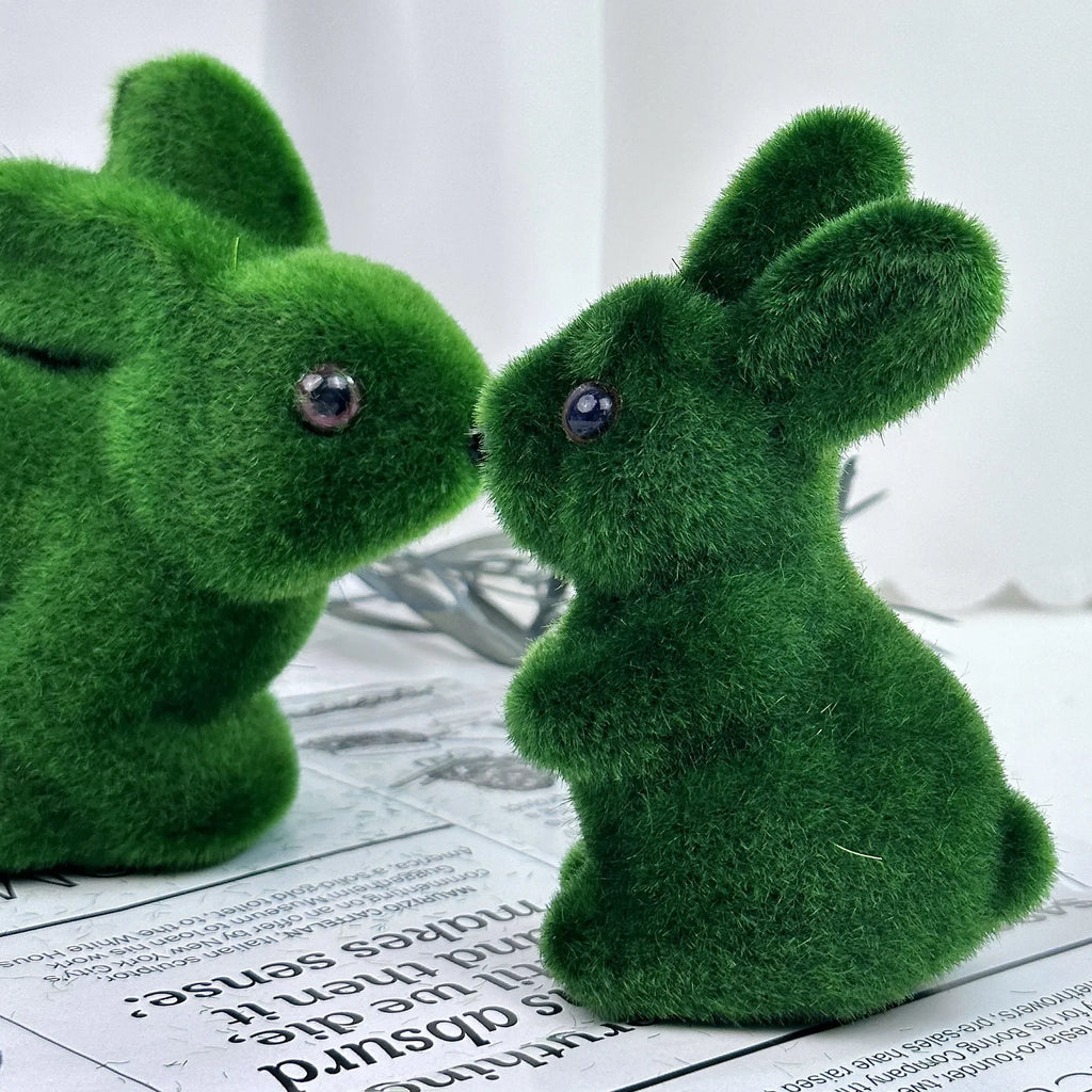 Mini Foam Easter Bunny Ornaments – Flocked Green Rabbit Decor Easter Bunny Ornament Babs
