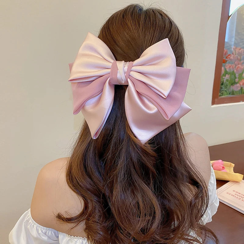 Sweet Satin Bow Hair Clips – Bowknot Barrettes for Women & Girls Bow Hair Barrettes Babs