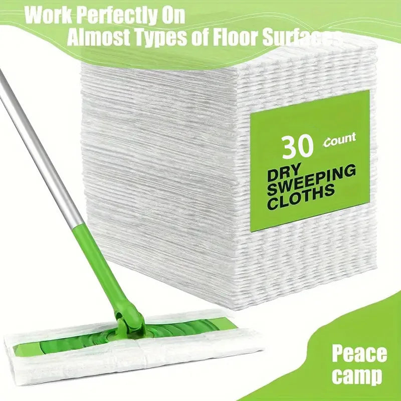 Disposable Microfiber Mop Cloths – Electrostatic Floor Wipes Disposable Mop Pads Babs 30pcs