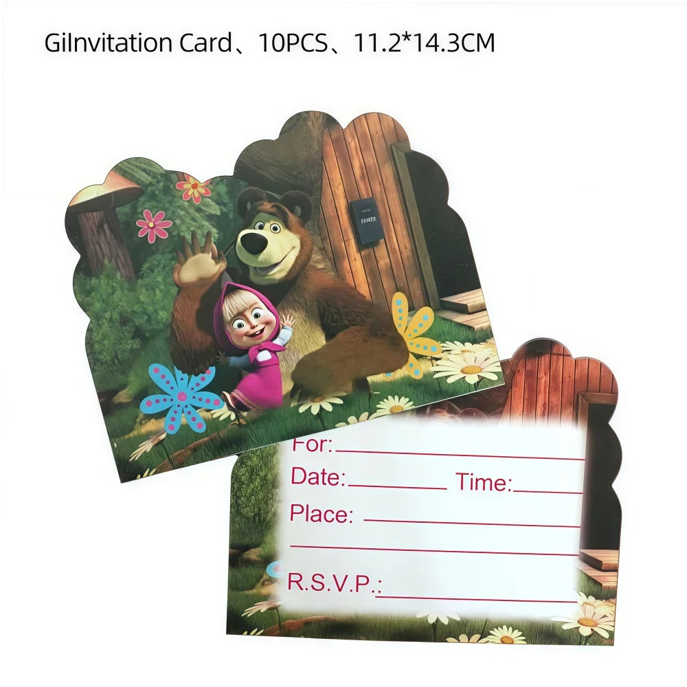 Bear Theme Kids Birthday Party Kit – Plates, Cups & Balloons