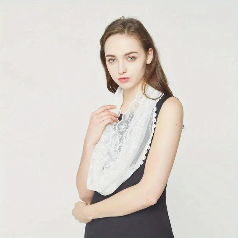 Women's Lace Mantilla Chapel Veil – Infinity Bridal Head Covering Bridal Mantilla Veil Babs