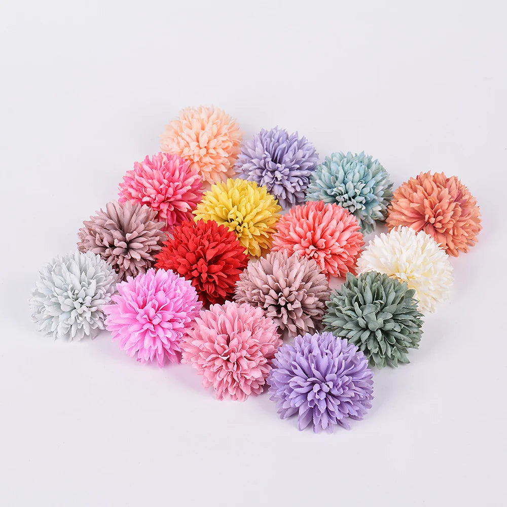 5-Pack Silk Chrysanthemum Artificial Flower Heads | Wedding & Home Decor Artificial Flower Heads Babs