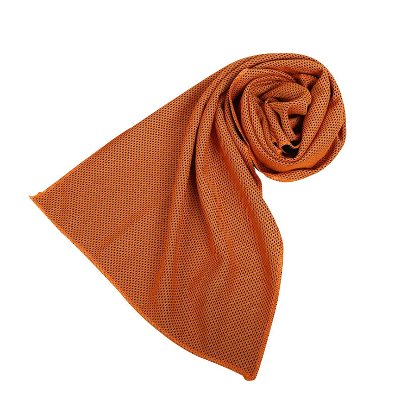 Cooling Microfiber Sports Towel for Yoga, Gym & Outdoors Cooling Sports Towel Babs Orange 30x80cm