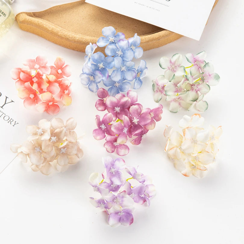 Silk Hydrangea Artificial Flowers 10pcs – Wedding & Home Decor Artificial Silk Flowers Babs