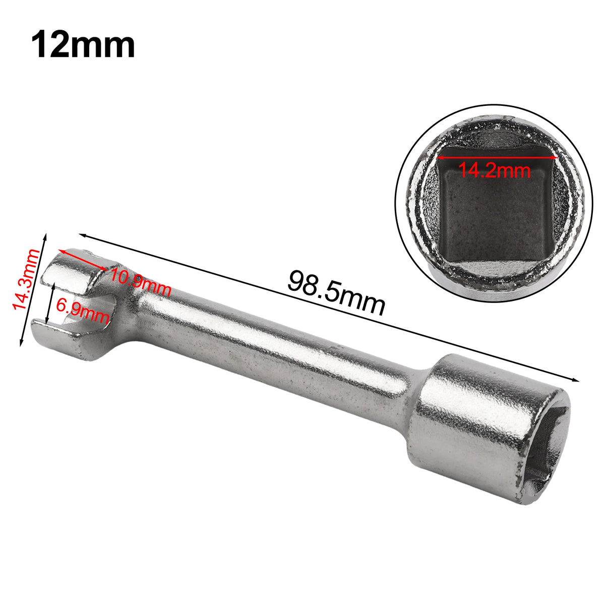 Diesel Fuel Line Socket Wrench 12–19mm L-Shape 1/2 Drive Fuel Line Socket Wrench Babs