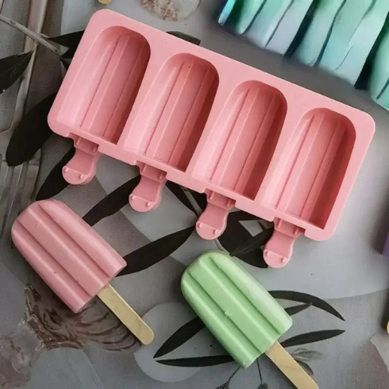 Classic Striped Silicone Popsicle Molds | Homemade Ice Cream Popsicle Mold Babs