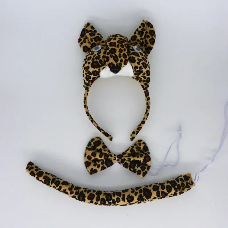 Animal Ear Headband Bow Tie Costume Set – Party & Cosplay Costume Accessory Set Babs