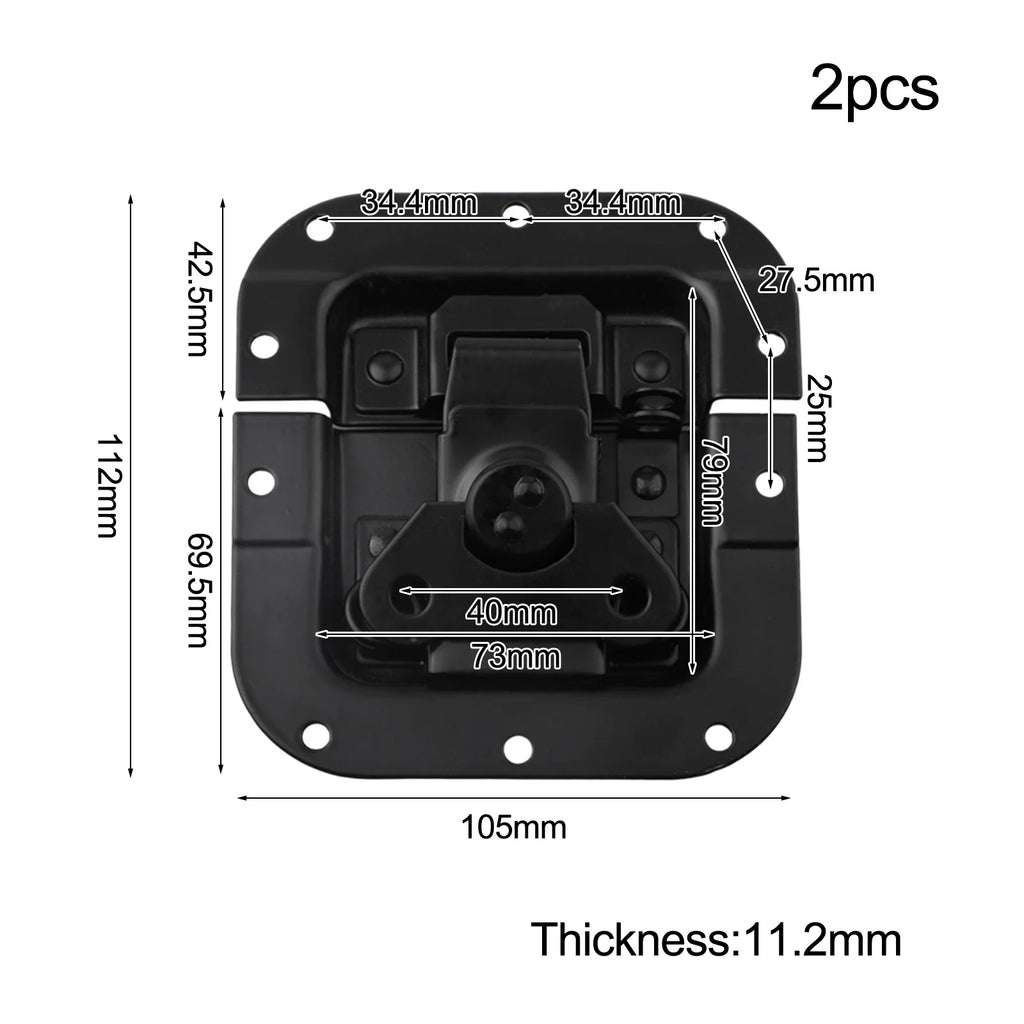 2-Pack Heavy-Duty Butterfly Hasp Latch for Cases & Tool Boxes Butterfly Hasp Latch Babs
