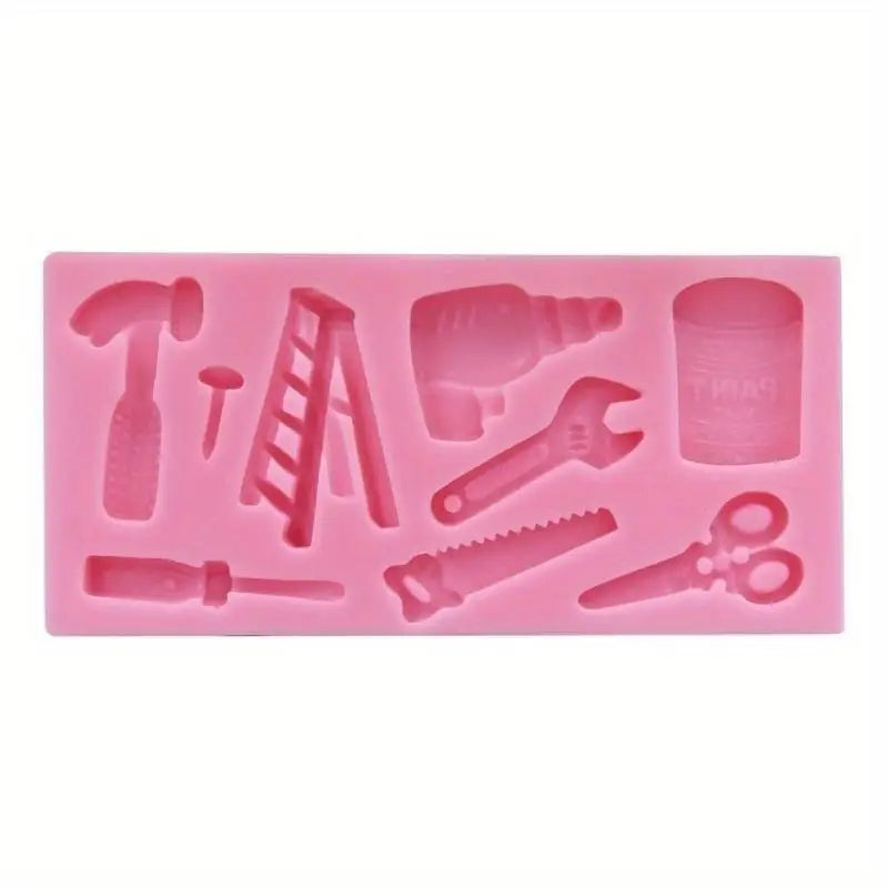3D Tool-Shaped Silicone Fondant Mold – Cake Decoration DIY Silicone Fondant Mold Babs Pink