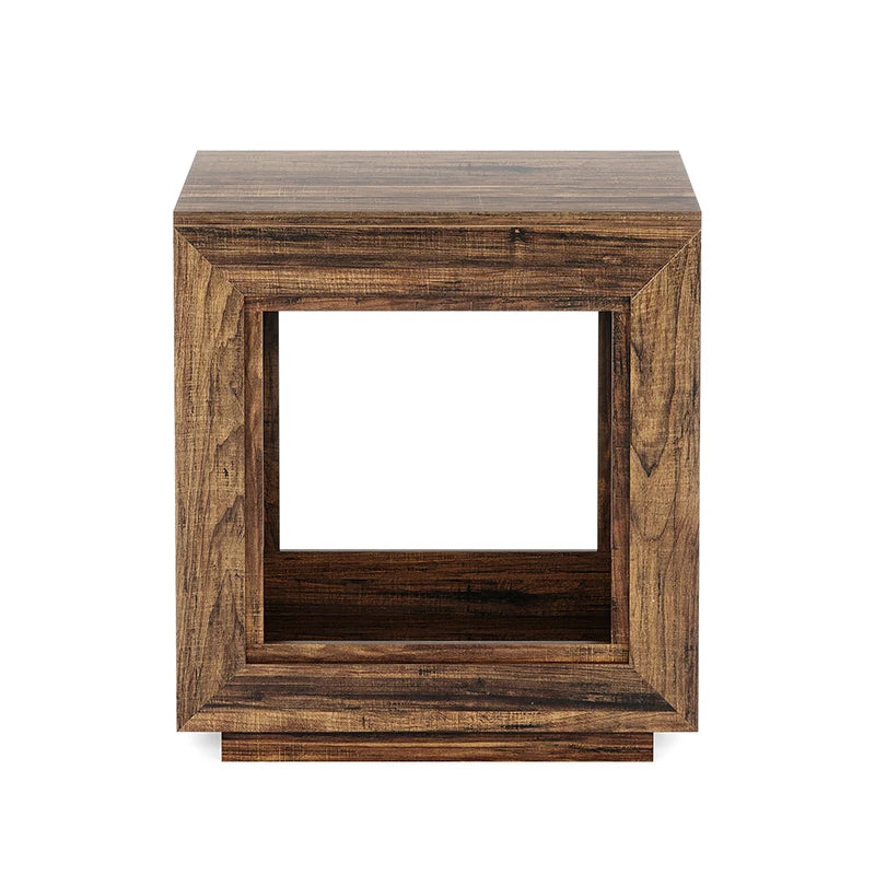 Modern Wood Coffee Table with Storage – Square Side Table Coffee Side Table Babs