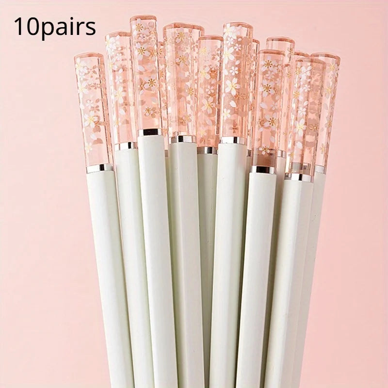 Sakura Pattern Chopsticks – Elegant Cherry Blossom Design Decorative Chopsticks Babs 10pairs