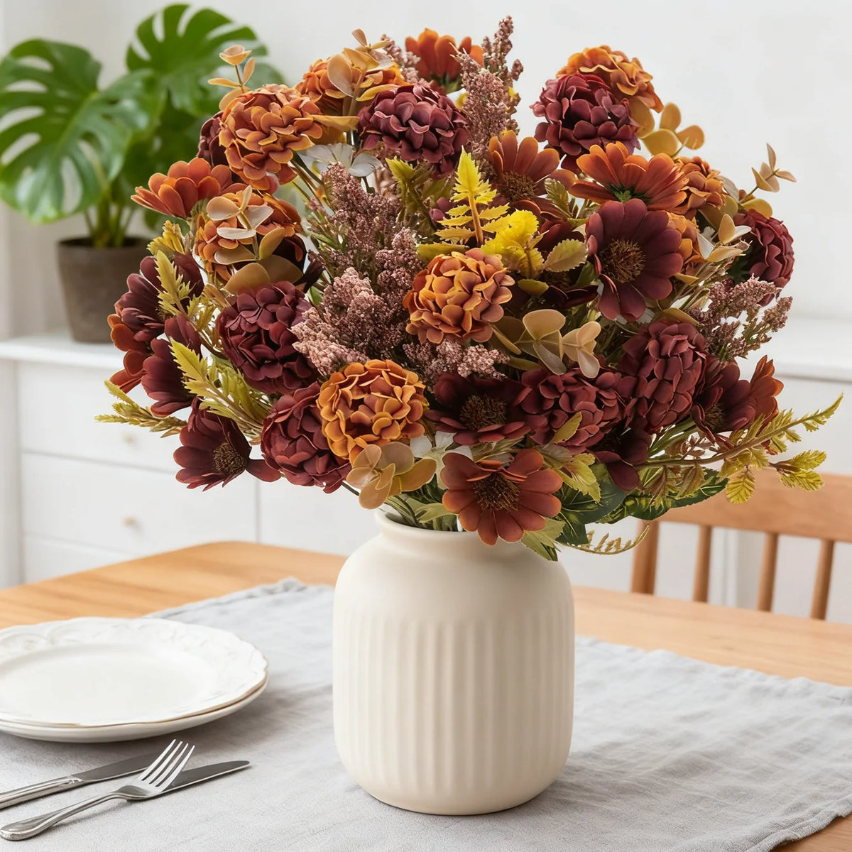 Silk Chrysanthemum Artificial Flower Bouquet for Wedding & Home Artificial Flower Bouquet Babs