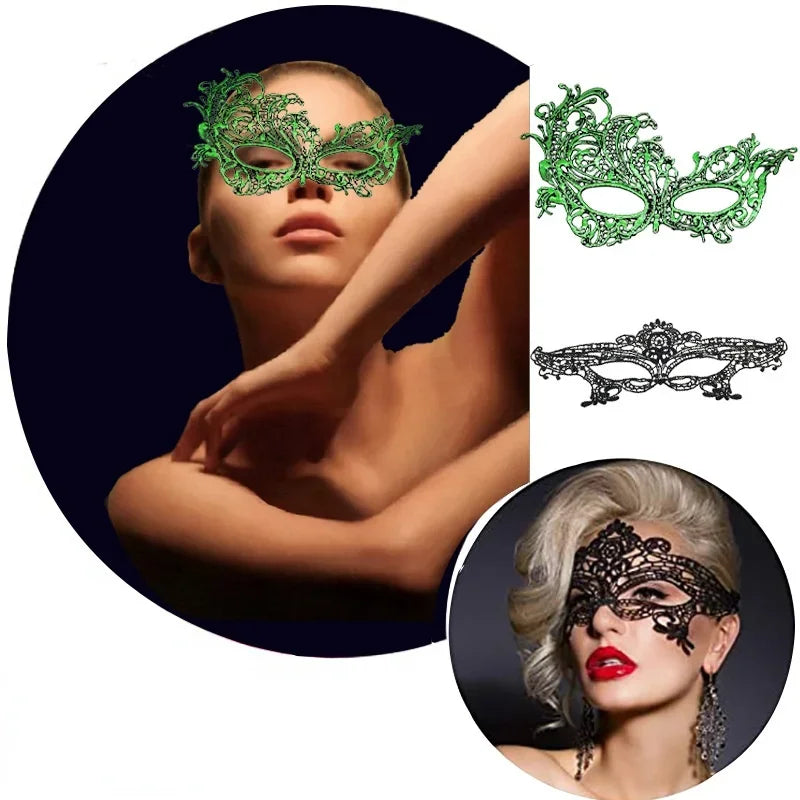 20pc Lace Masquerade Eye Masks – Purple Pink Red Party Set Masquerade Eye Mask Babs