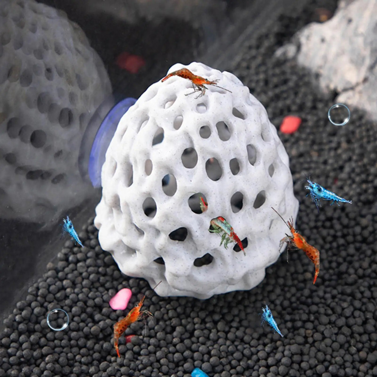 Aquarium Shrimp Cave Hide – Porous Betta & Shrimp Shelter Aquarium Cave Decor Babs
