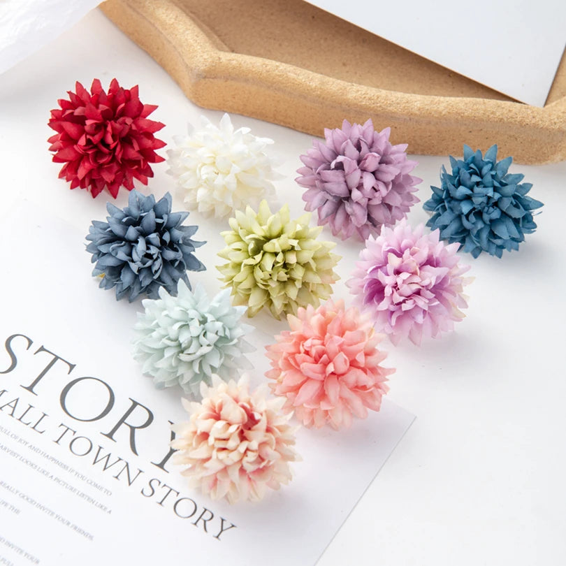 50/100 Pcs Artificial Silk Carnation Flowers – Wedding & DIY Decor Artificial Silk Flowers Babs