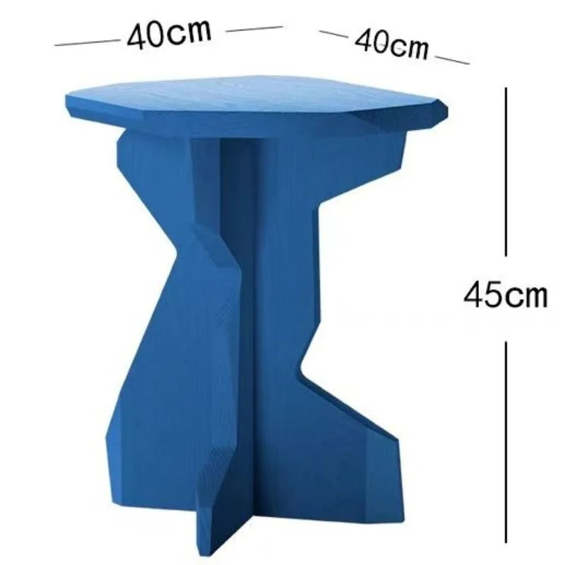 Modern Minimalist Solid Pine Wood Side Table 40×40×45 cm Wooden Side Table Babs