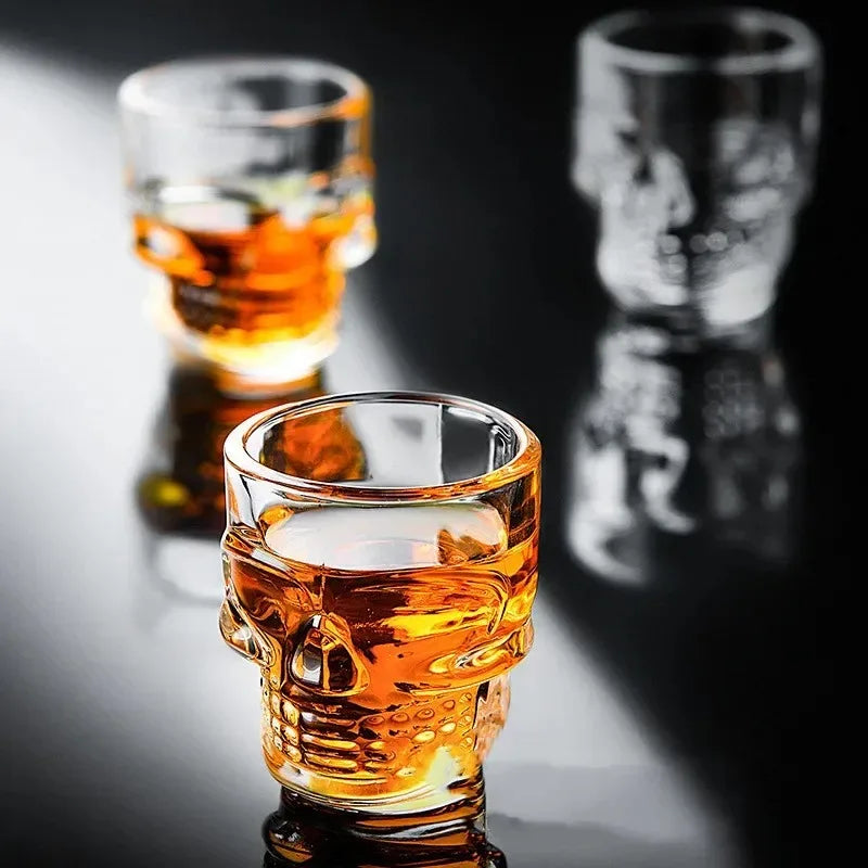 Skull Head Shot Glass – Crystal Clear 1.5oz Party Bar Cup Novelty Shot Glass Babs