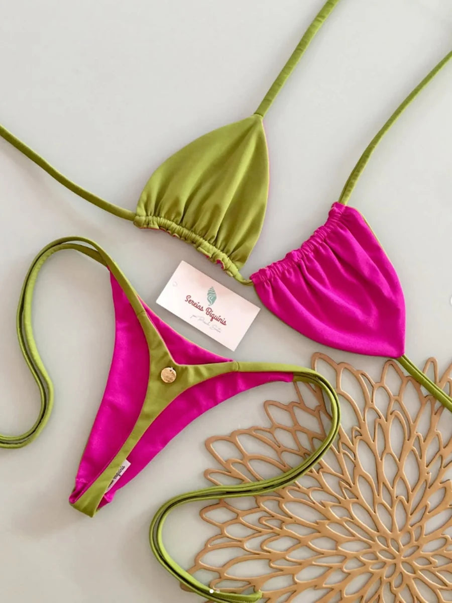 Women's Push Up Micro Bikini Set – Brazilian String Swimwear Women's Bikini Set Babs A L