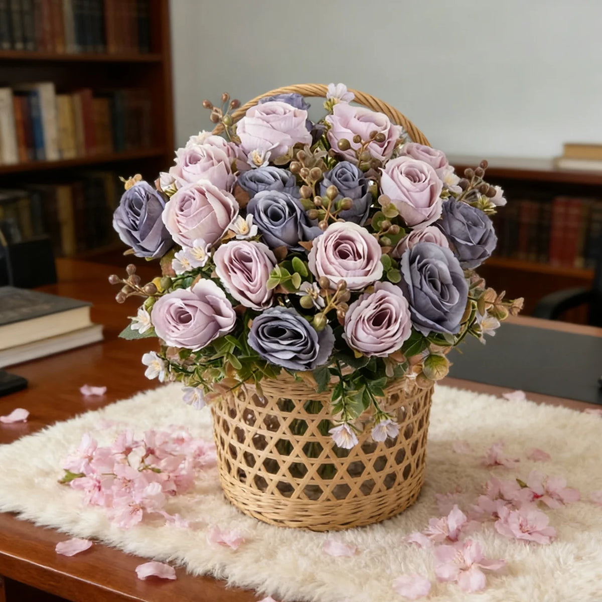 Silk Rose Artificial Flower Bouquet – Wedding & Home Decor Artificial Flower Bouquet Babs