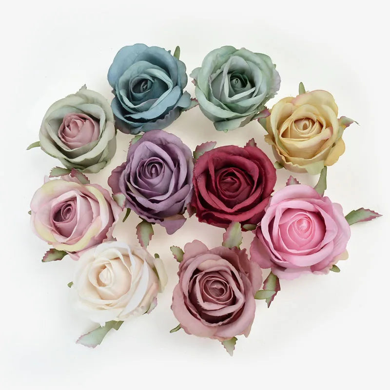 Silk Rose Heads 3/5Pcs – Artificial Flowers for Wedding Decor Artificial Silk Flowers Babs