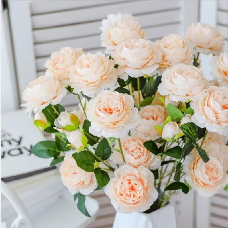 Long Stem Silk Artificial Rose Bouquet | 1-3 Pcs Fake Flowers Artificial Flower Bouquet Babs