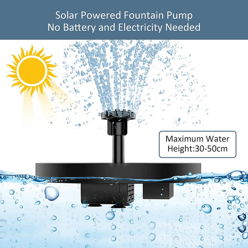 Mini Solar Floating Fountain – Bird Bath, Pond & Garden Solar Garden Fountain Babs