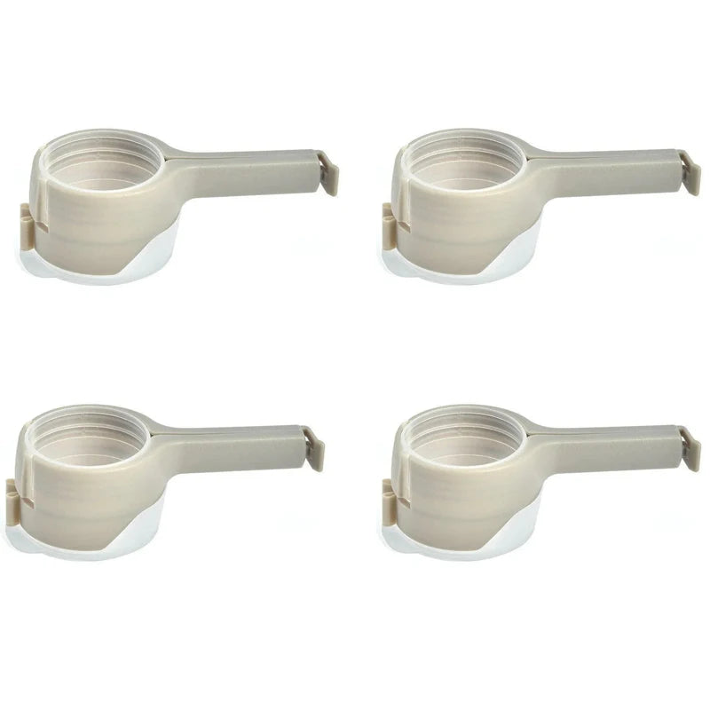 Bag Clips with Pour Spouts – Airtight Food Sealing Clips Food Bag Clips Babs Grey-4Pcs