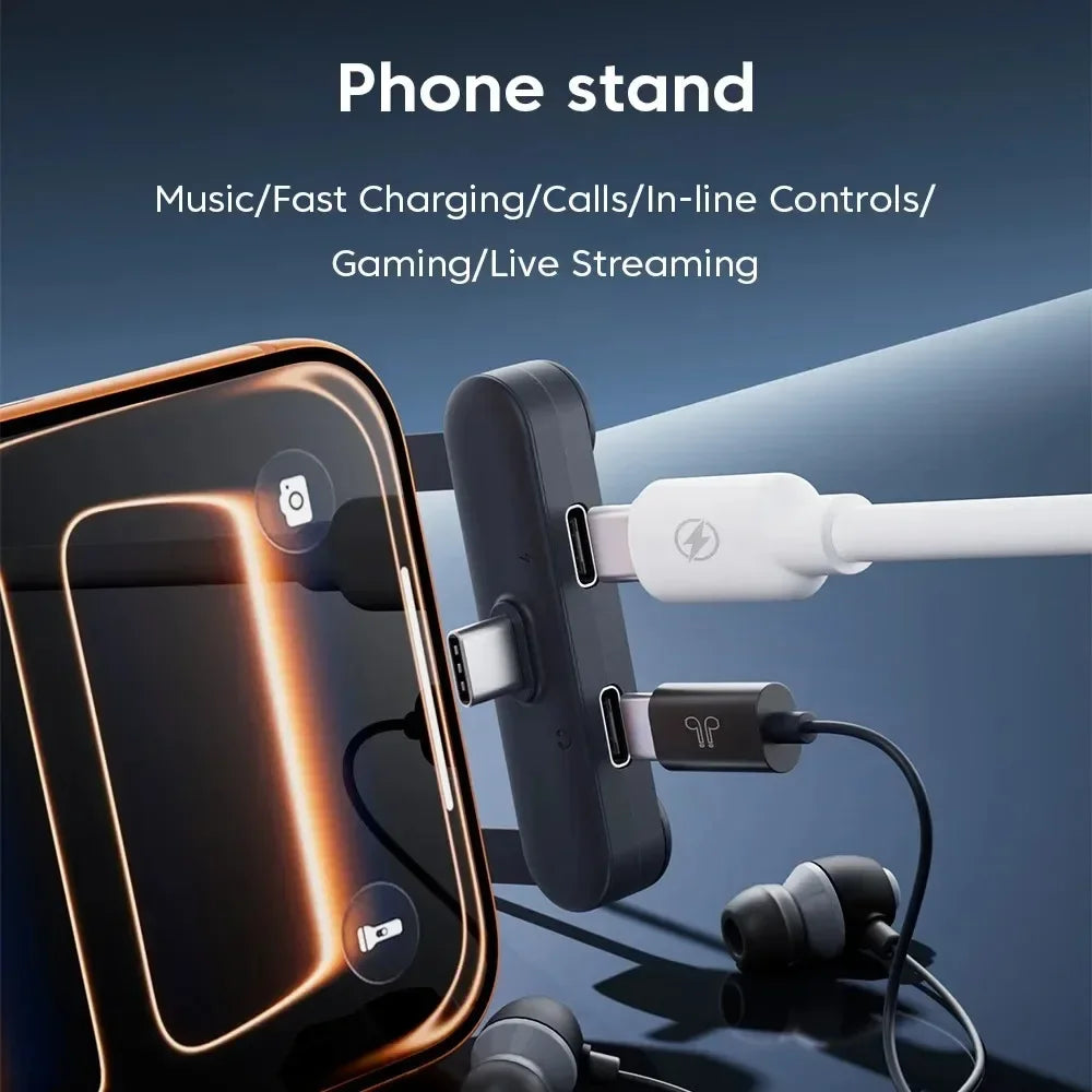 Foldable Type-C Adapter – Fast Charging, OTG & Audio USB-C Adapter Babs