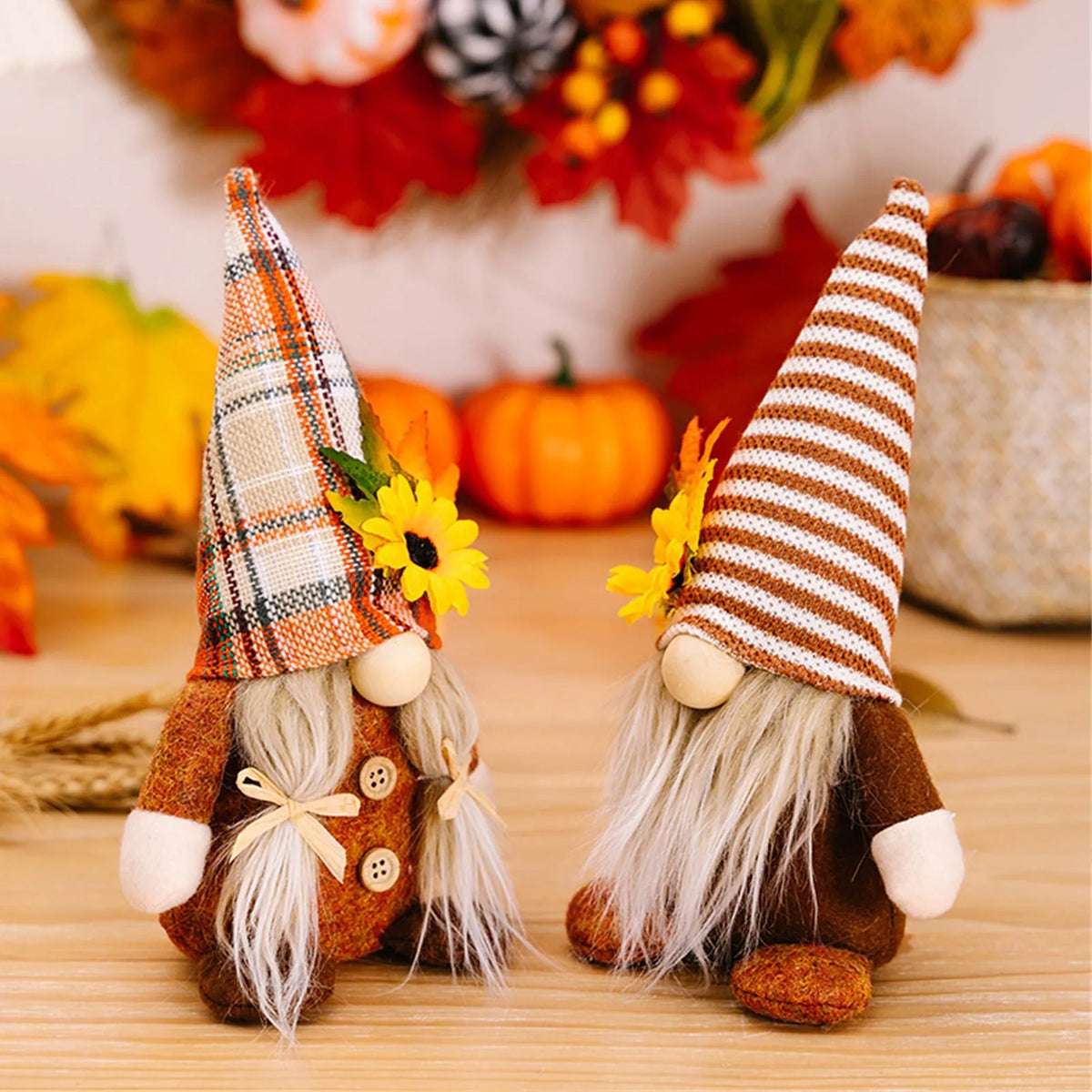 Fall Gnome Plush Doll – Halloween & Thanksgiving Autumn Decor Holiday Gnome Ornament Babs