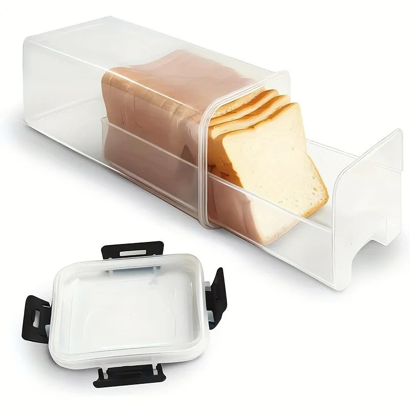 Clear Acrylic Airtight Bread Box with Lid | Kitchen Organizer Bread Box Babs