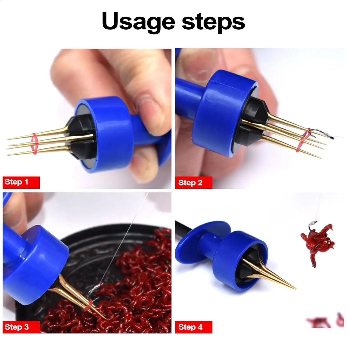 Pellet Bander Tool – Elastic Rubber Worm Bait Clip for Fishing Fishing Bait Tool Babs
