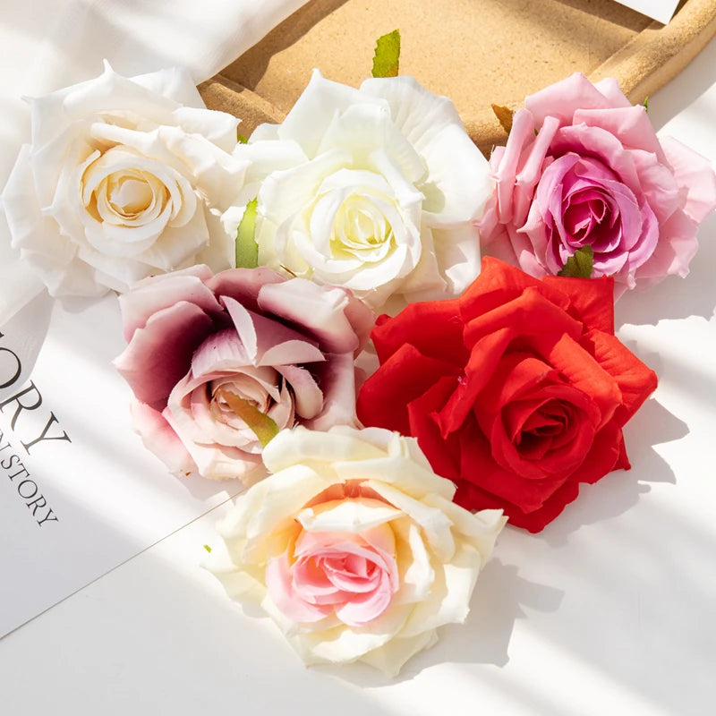 100pc Silk Artificial Rose Heads 10cm – Wedding & Home Decor Artificial Silk Flowers Babs