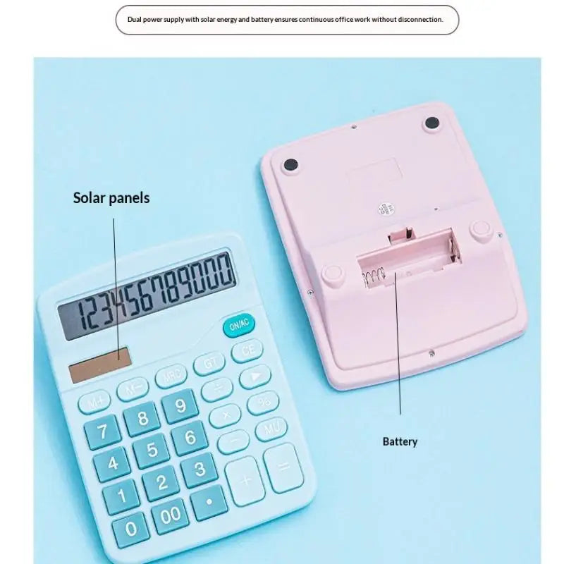 HUXUAN 12-Digit Dual Display Calculator with Money Detector Desktop Calculator Babs
