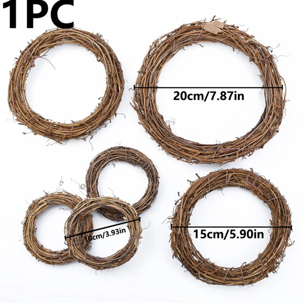 Autumn Rattan Wreaths 5/10 Pcs – Halloween & Wedding Decor Decorative Wreath Frames Babs