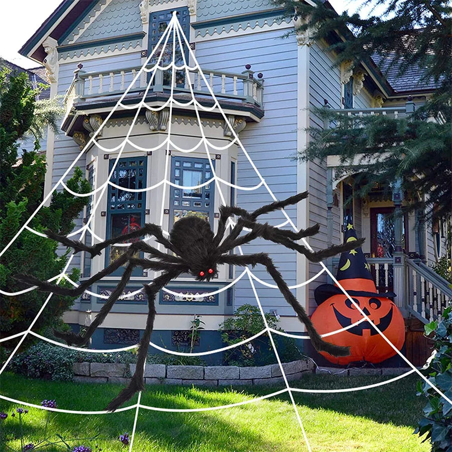 Giant Furry Halloween Spider Prop – 30cm to 200cm Sizes Halloween Spider Prop Babs