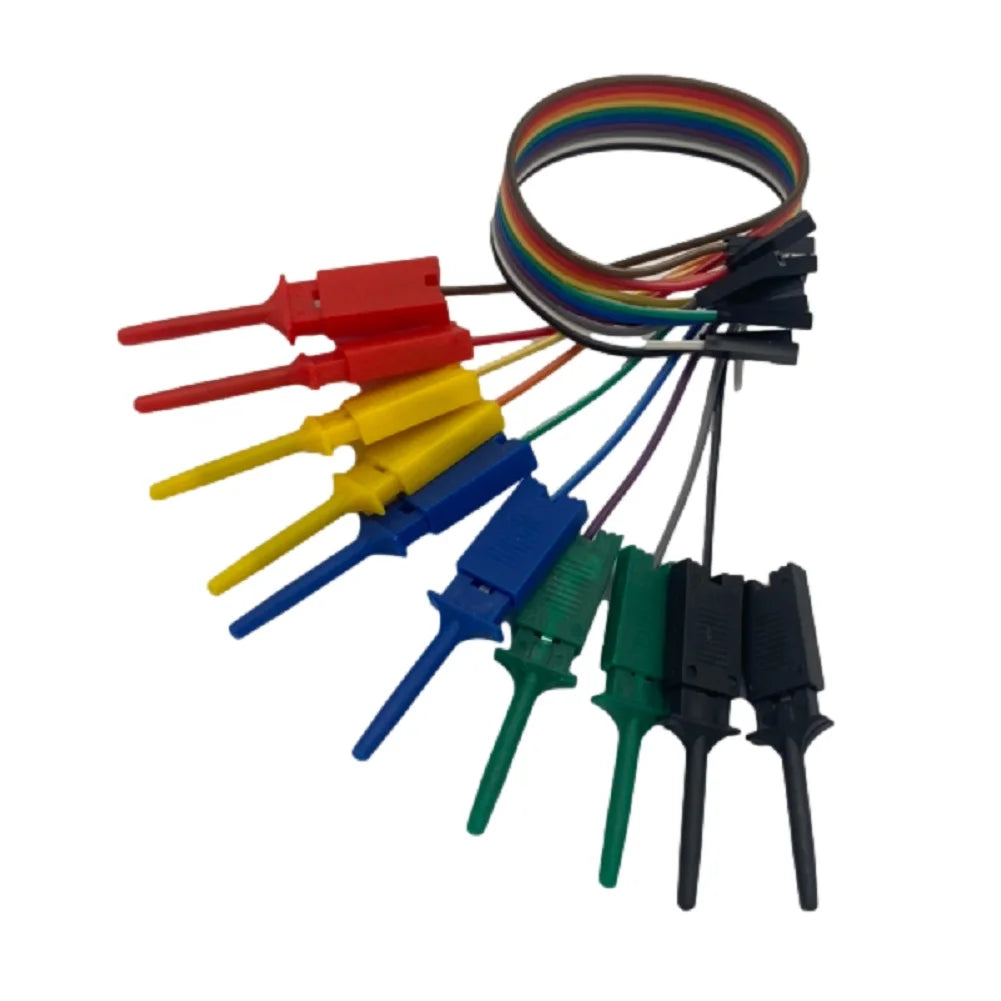20cm 10-Pin Logic Analyzer Test Hook Clip Cable – 5 Colors Logic Analyzer Probe Babs
