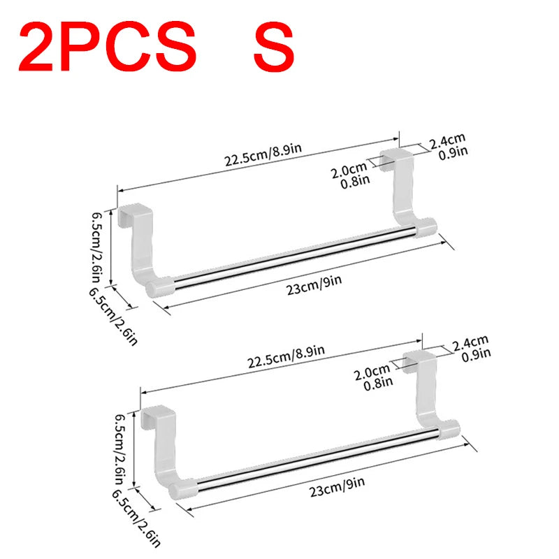 Stainless Steel Towel Holder – Under Sink Rack Organizer Towel Holder Rack Babs 2pcs S-23x6.5cm