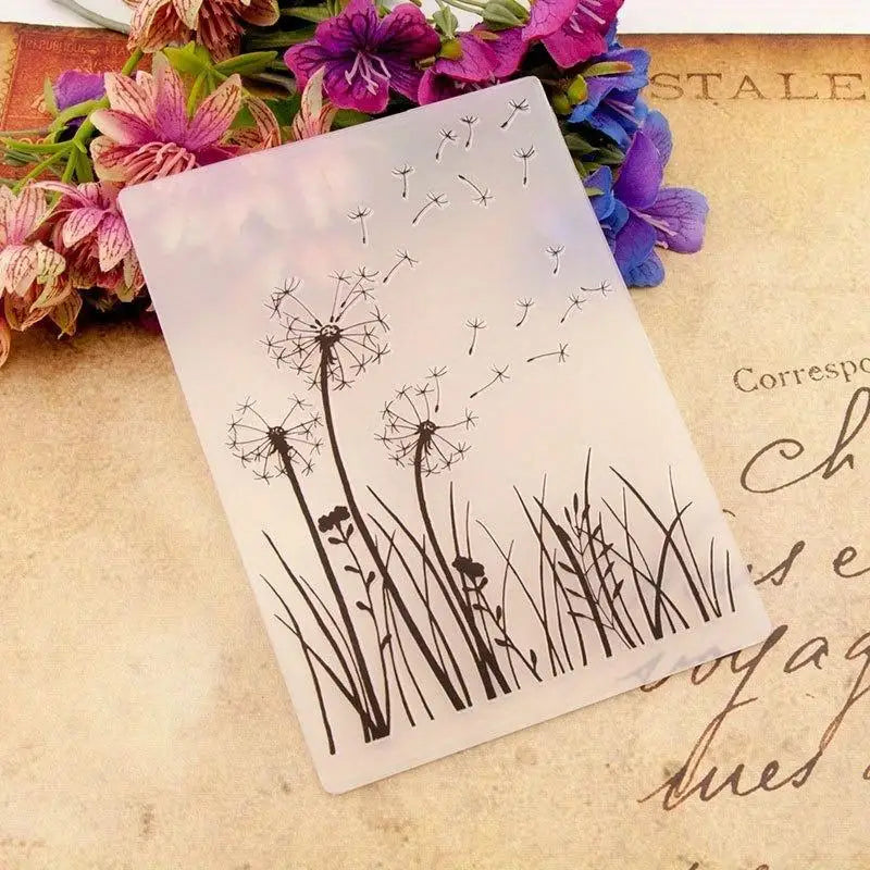 3D Dandelion Embossed Folder for DIY Scrapbooking & Cards Embossing Folder Babs 1pc