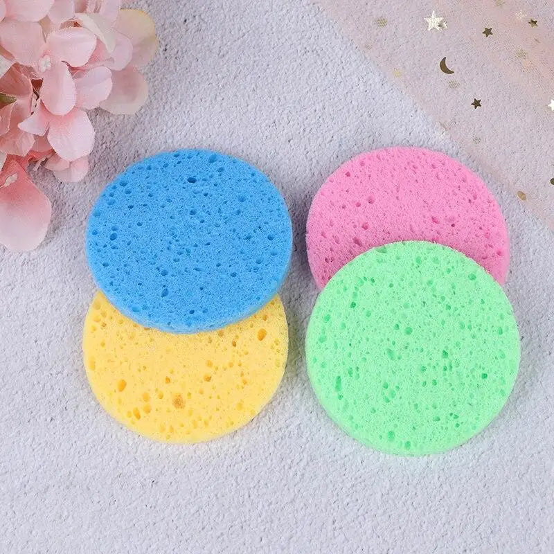 10pcs Natural Wood Fiber Facial Cleansing Sponge | Makeup Remover Facial Cleansing Sponge Babs