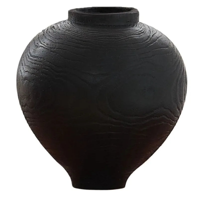 Wooden Decorative Vase – Luxury Aesthetic Flower Bottle for Home Decorative Vase Babs