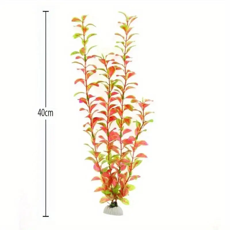 5pcs Artificial Aquarium Plants 40cm – Fish Tank Decorations Aquarium Plant Decor Babs