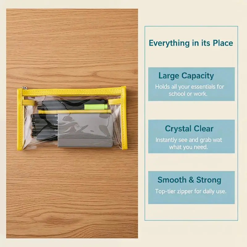 Transparent Pencil Case Large Capacity Kawaii Pen Bag Transparent Pencil Case Babs