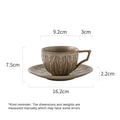 Triangular Ceramic Coffee Cup & Saucer Set – Vintage Style Coffee Cup & Saucer Babs brown