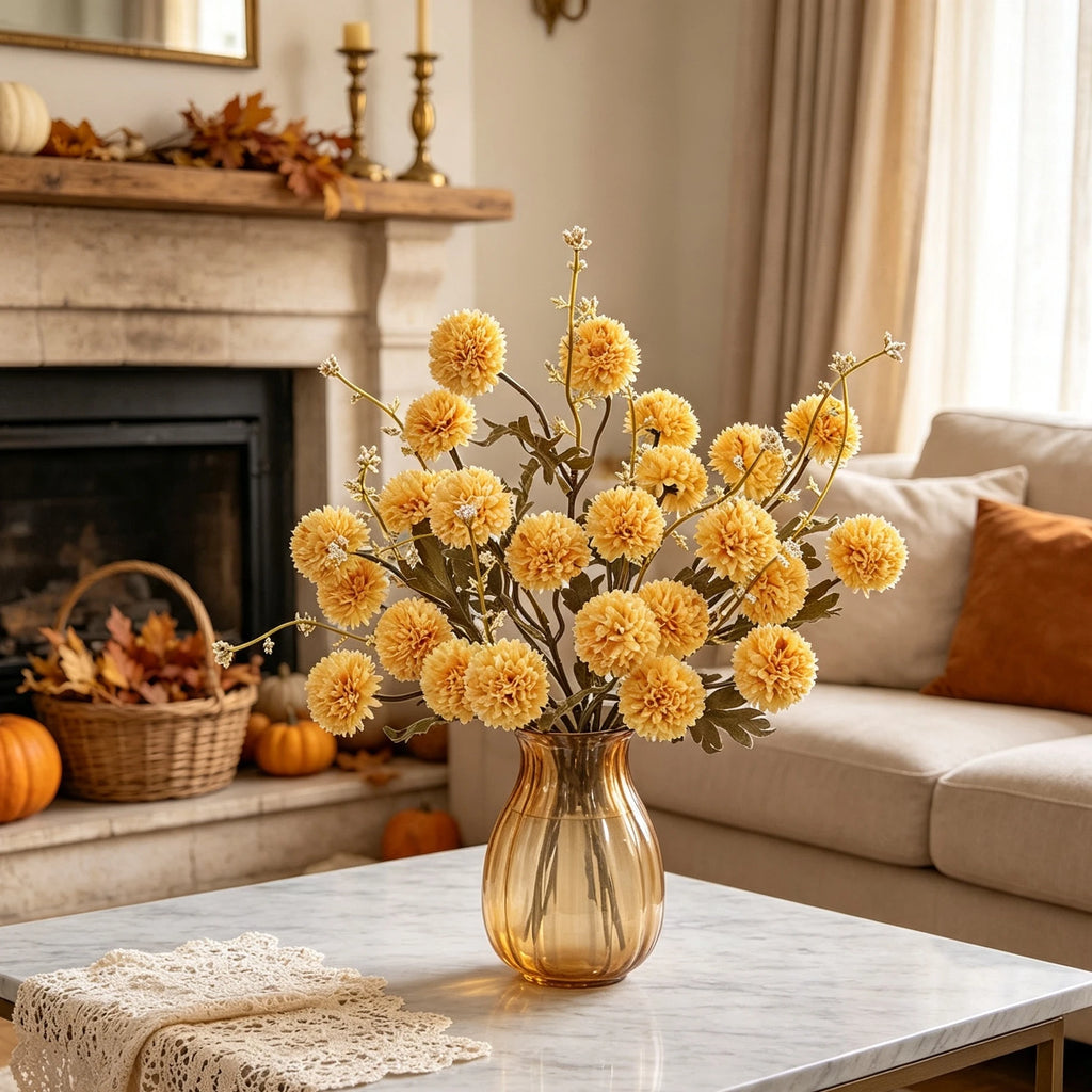 Silk Chrysanthemum Artificial Flowers – Wedding & Home Décor Artificial Silk Flowers Babs